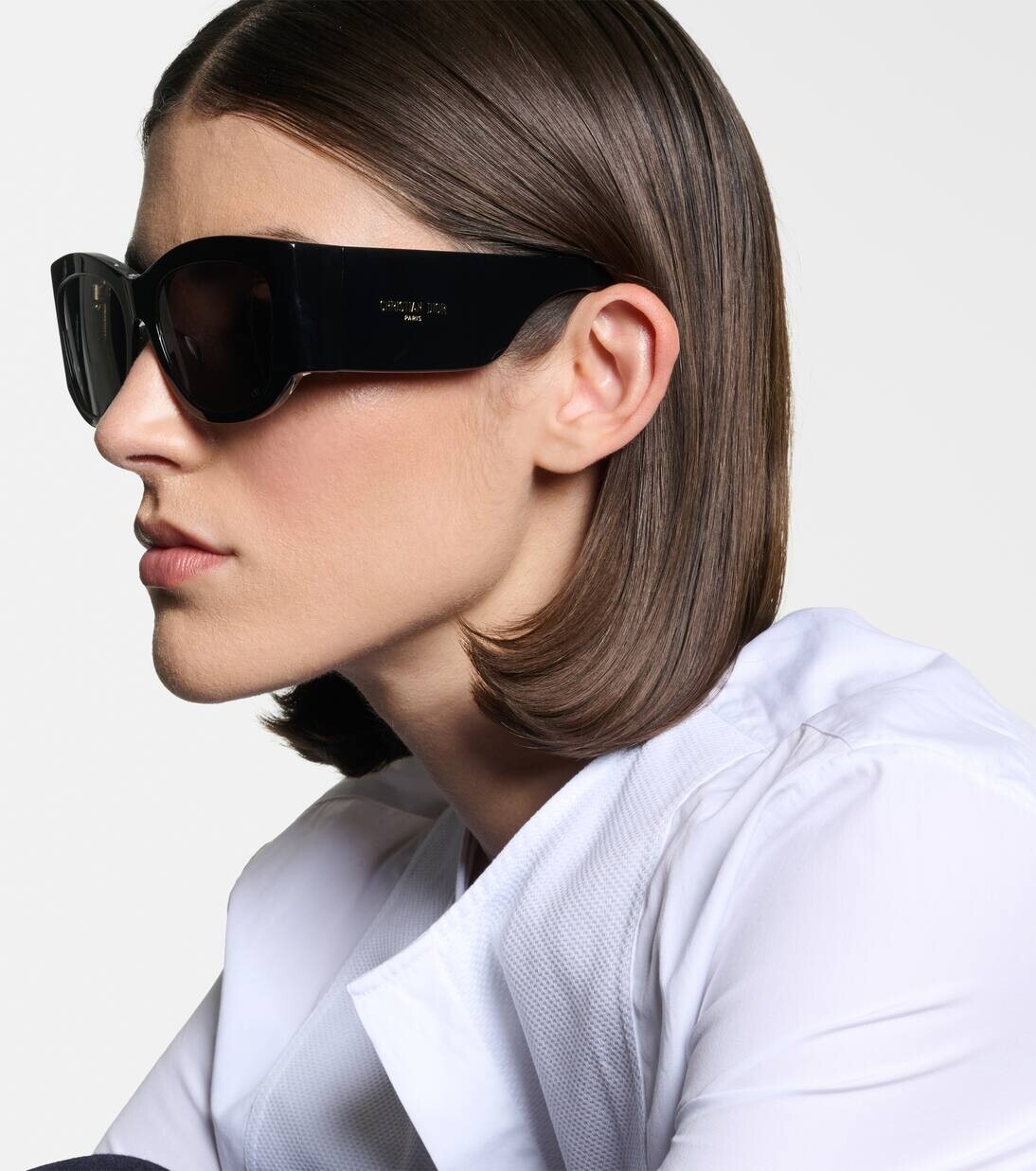 Солнцезащитные очки Diornuit S1I большого размера Dior Eyewear, черный — фото 3