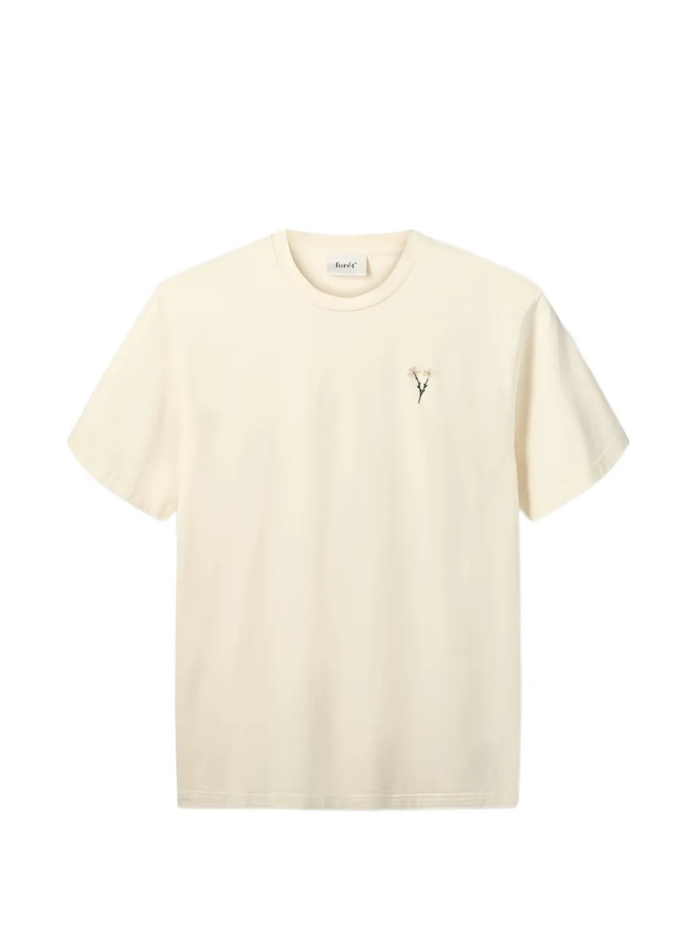 

Футболка с вышивкой в виде цветов Foret, бежевый