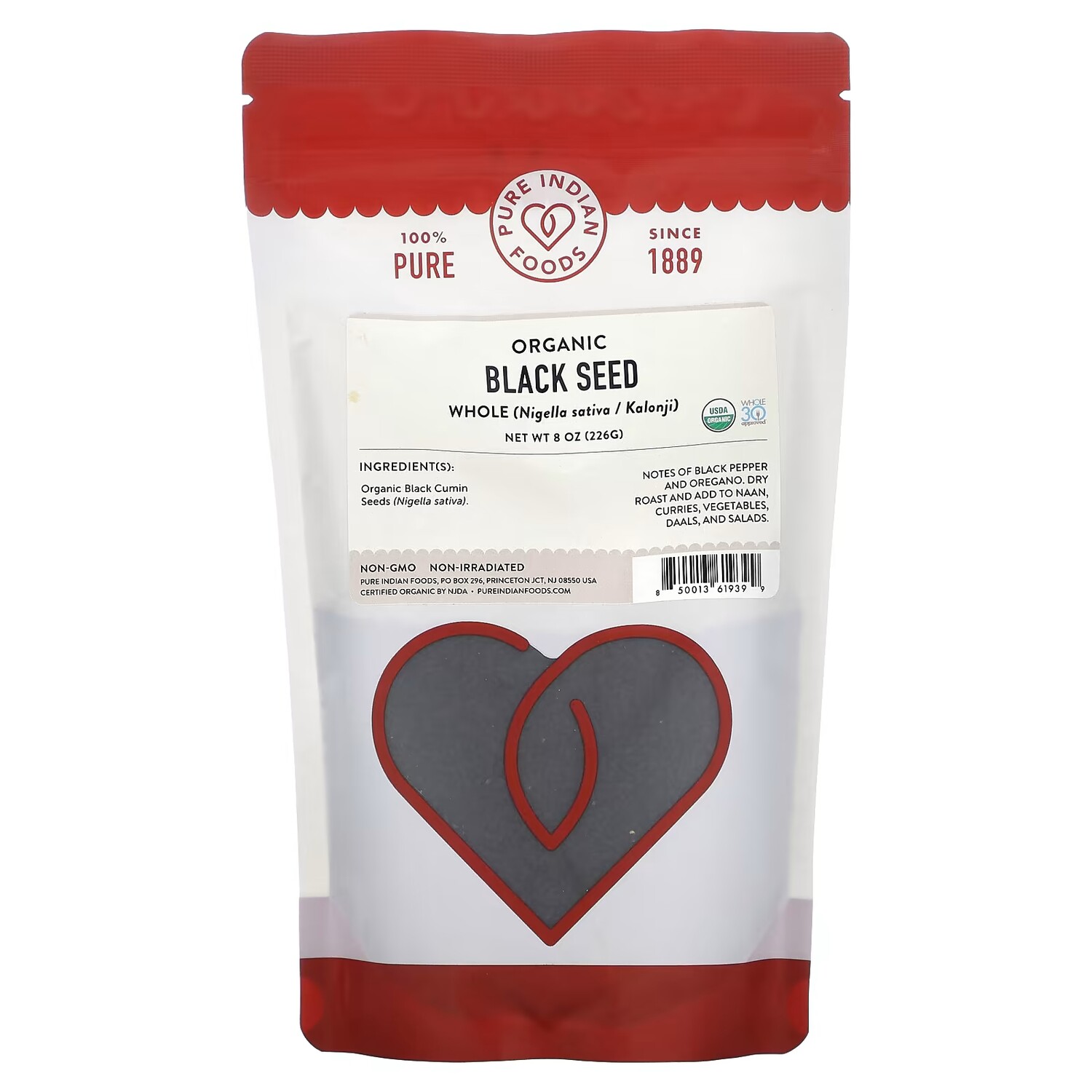 

Добавка Pure Indian Foods Цельный органический черный тмин, 226г
