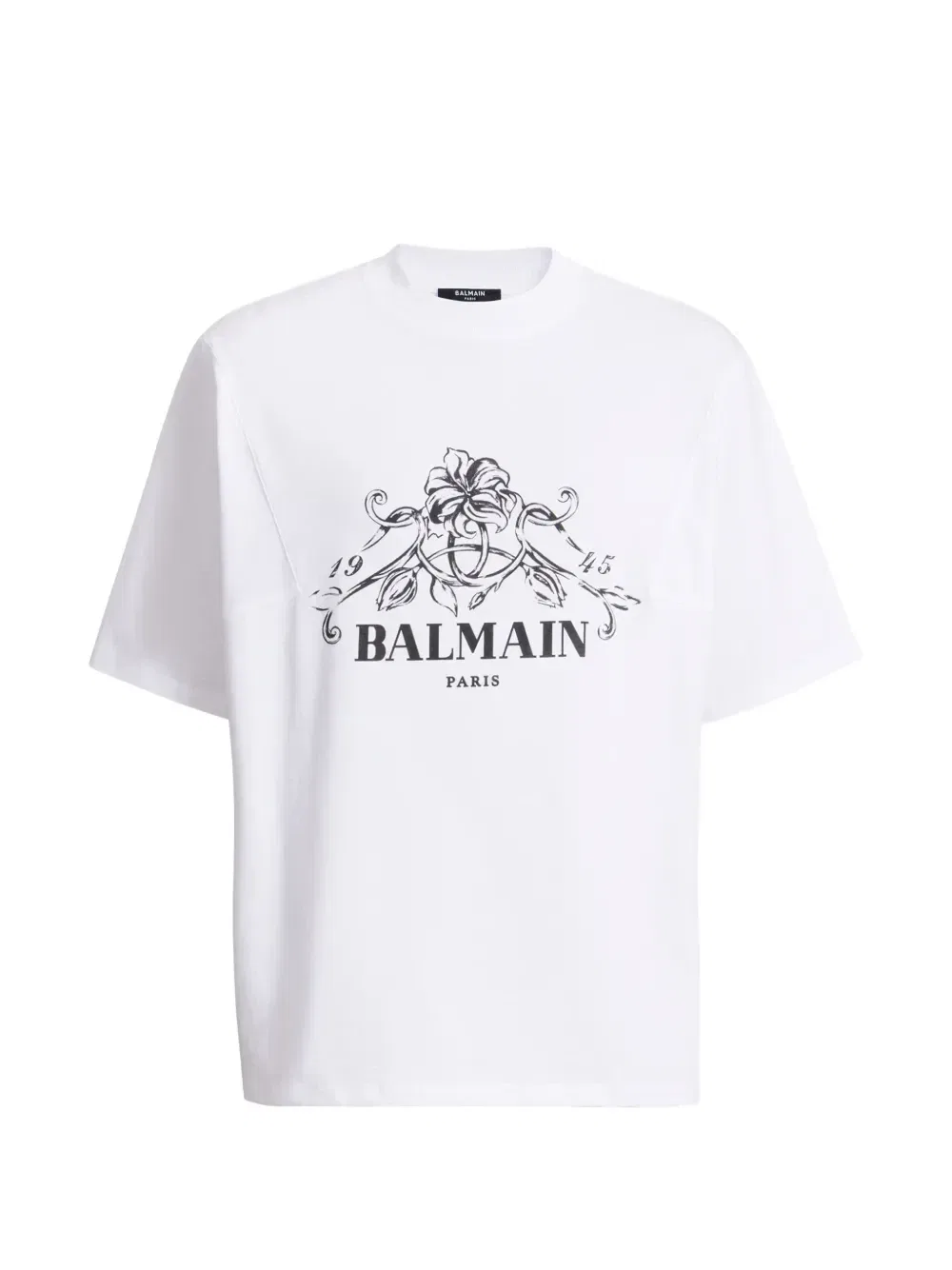 Футболка с принтом "Виноградная лоза" от Balmain, белый
