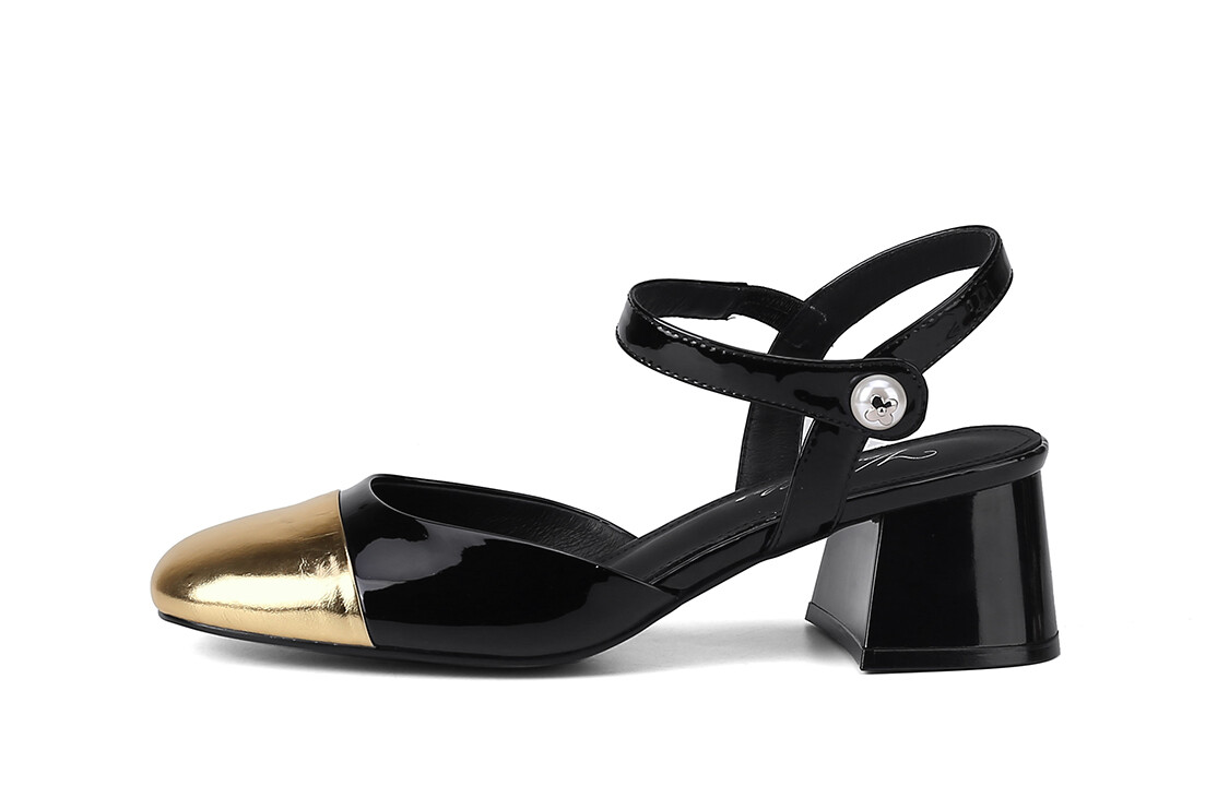 Туфли Мэри Джейн женские Vedullar, цвет Black/Gold — фото 4