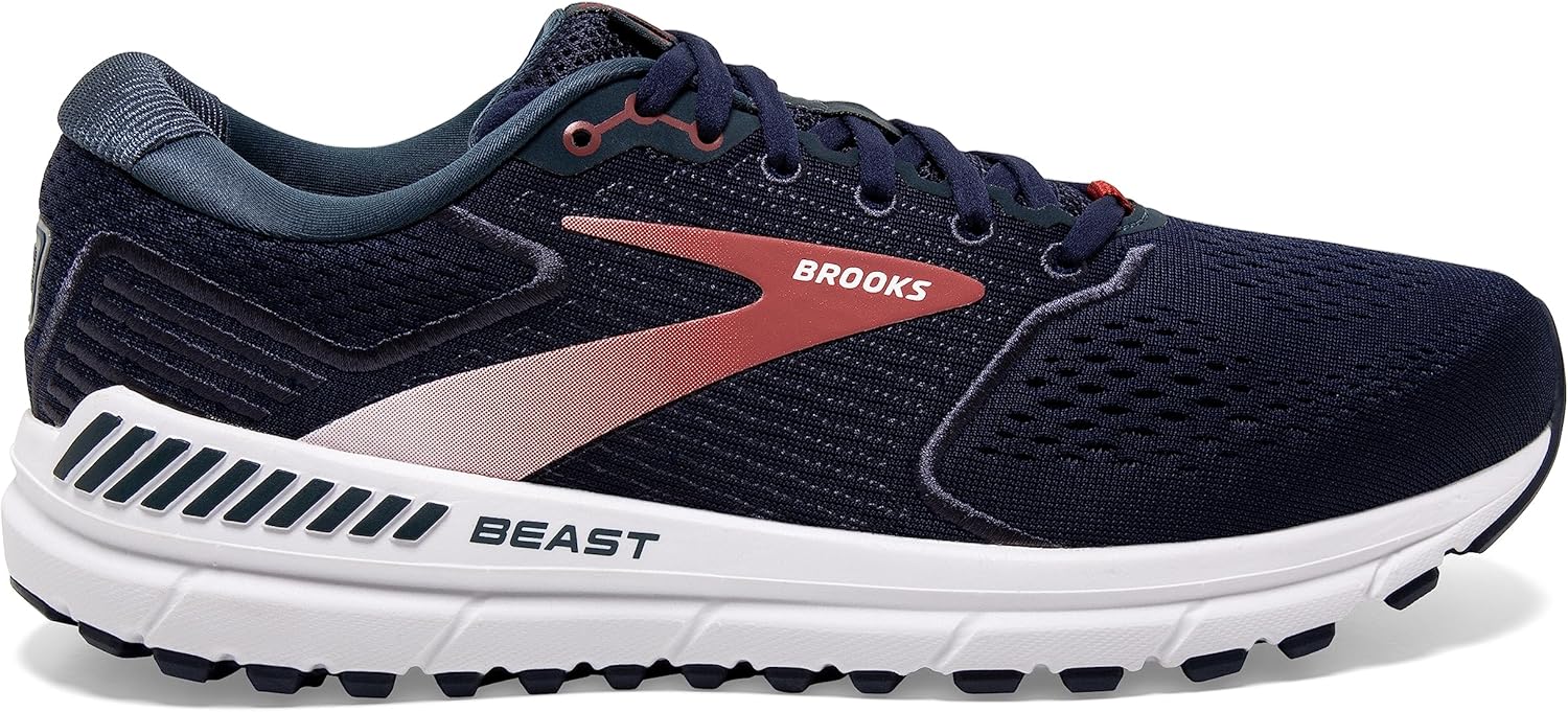 Мужские беговые кроссовки Brooks Beast '20 с поддержкой, красный/синий — фото 3