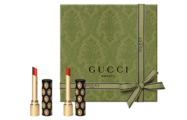 Подарочный набор Beloved Elegance из двух помад: легко растушевывается и выравнивает тон кожи GUCCI, velvet mist #217+velvet mist #208 — фото 3