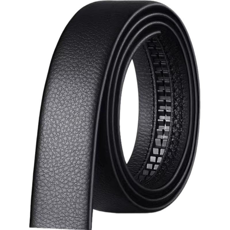 

Кожаный ремень мужской 3,5 см WARRIOR, черный