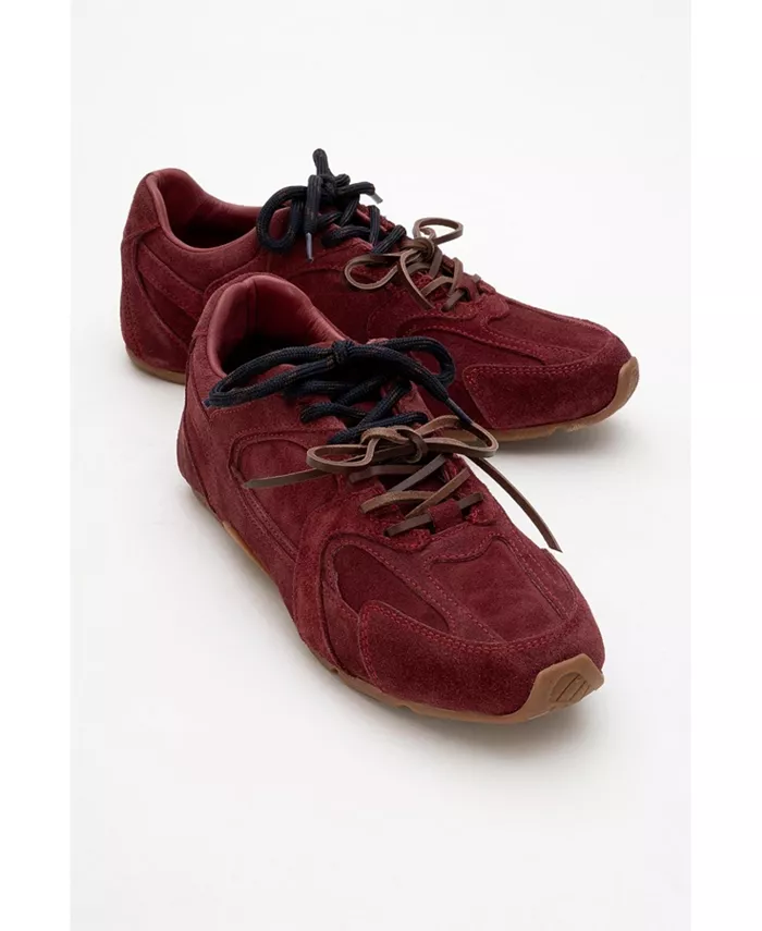 Селина Кроссовки из замши и кожи (женские) Forever & Always Shoes, красный
