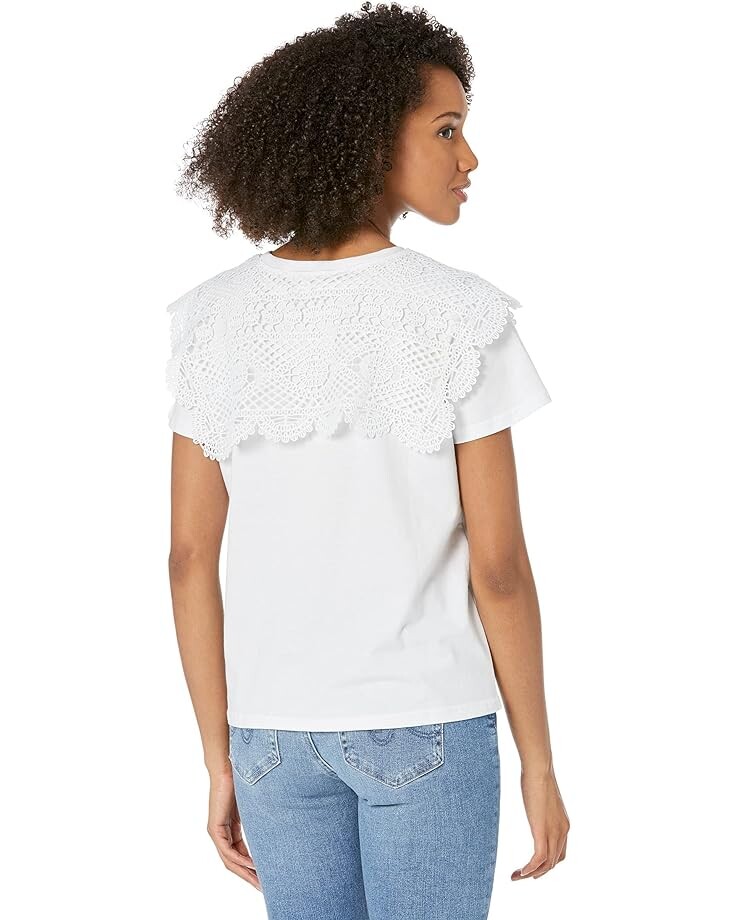 

Футболка Buffalo David Bitton Adrienne Lace Collar Tee, белый