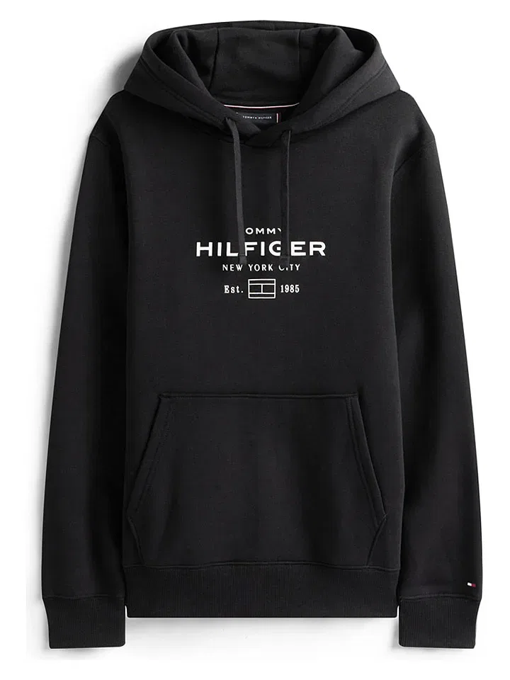 Худи с капюшоном, черный, Tommy Hilfiger, черный — фото 3