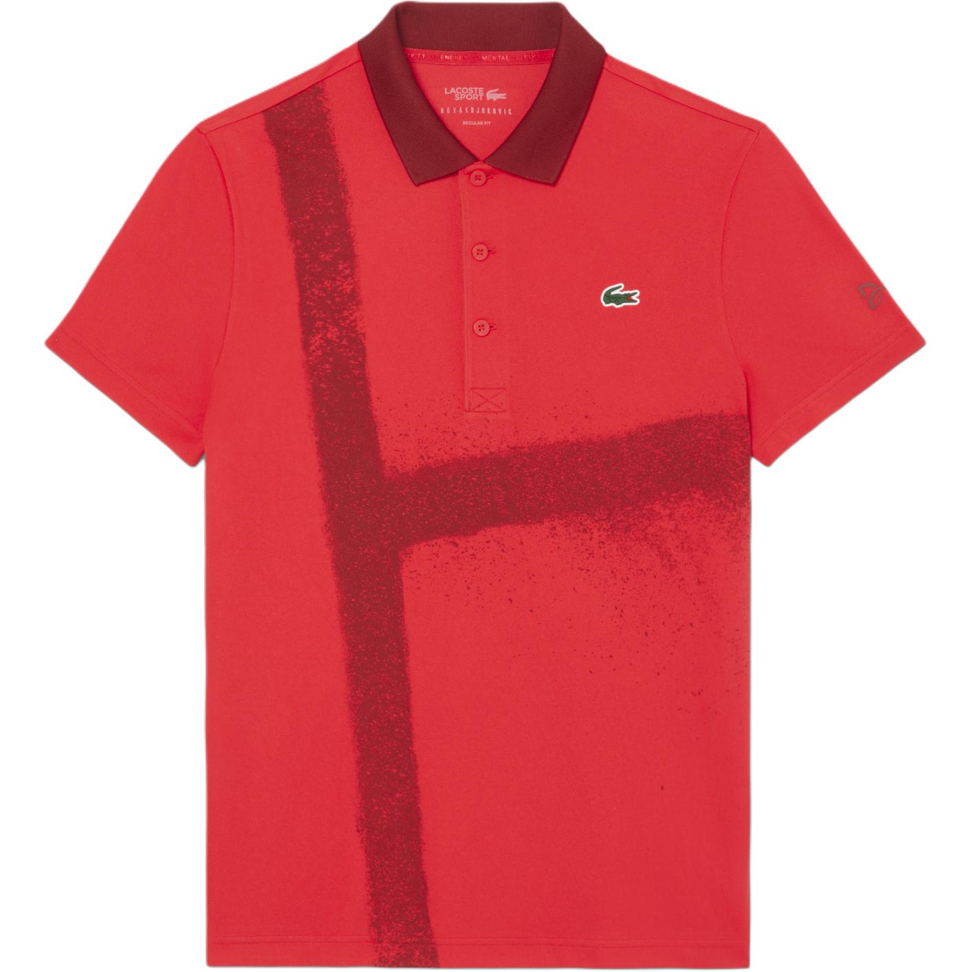 Поло X Novak Djokovic LACOSTE, red/zbg