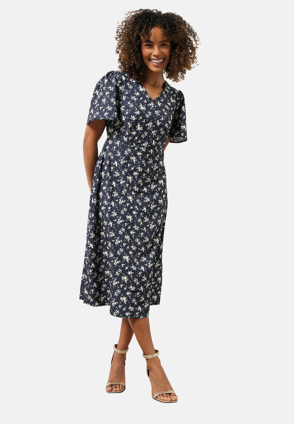

Повседневное платье SHORT SLEEVE M&Co, темно-синий