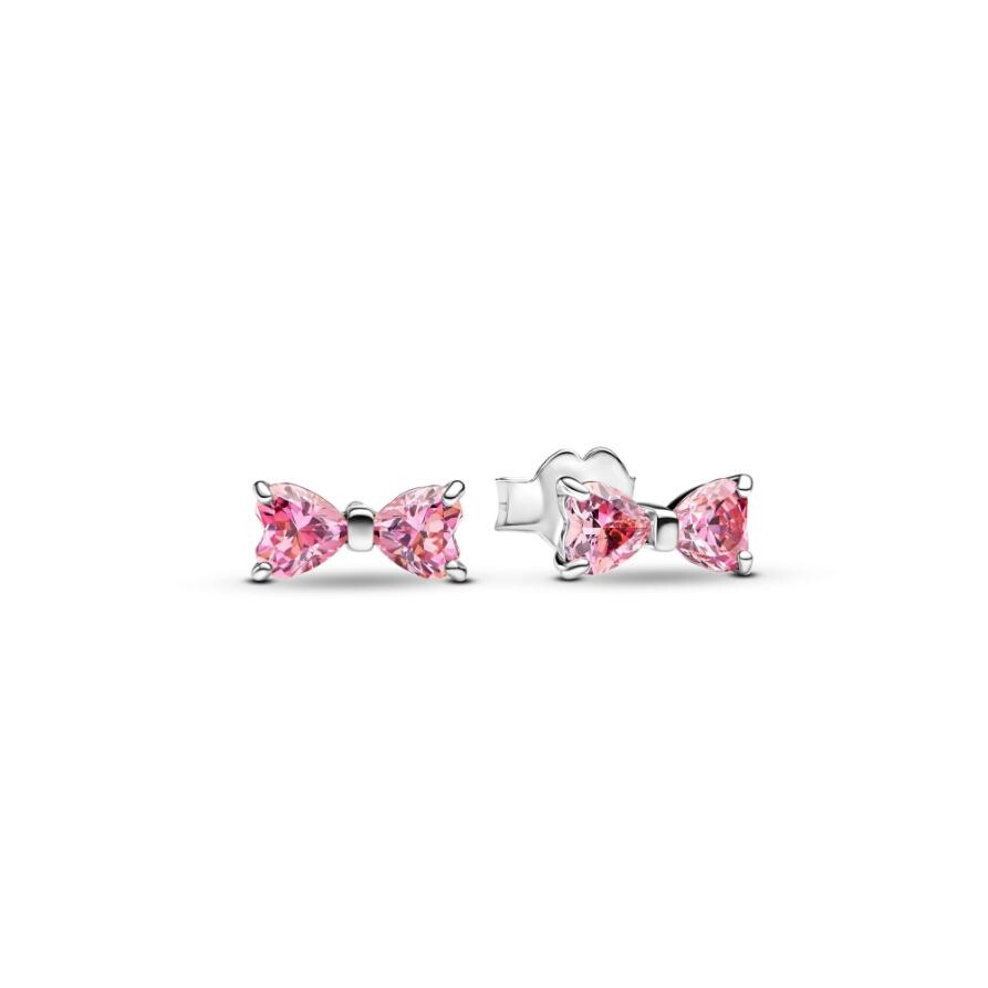 

Серьги Sparkling Pink Bow Stud Pandora, стерлинговое серебро