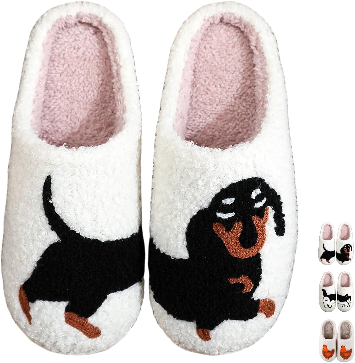 

Тапочки с шляпой ковбоя и злыми глазами, милые теплые уютные домашние туфли, мягкие плюшевые пушистые тапочки для женщин и мужчин Wqqz, 1a-dachshund