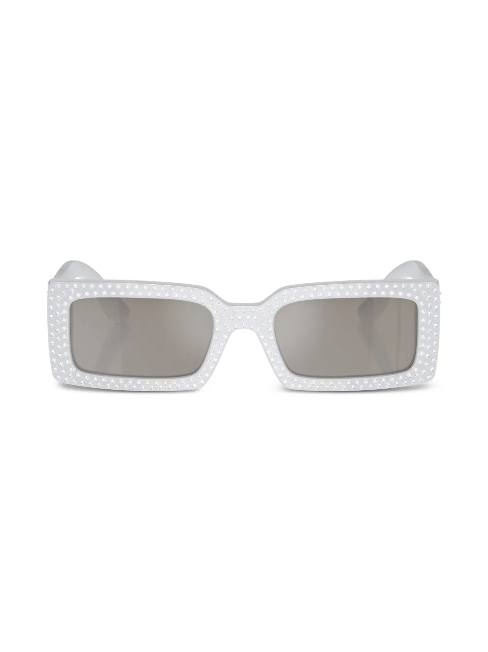 

Солнцезащитные очки в прямоугольной оправе с кристаллами Dolce & Gabbana Eyewear, серый