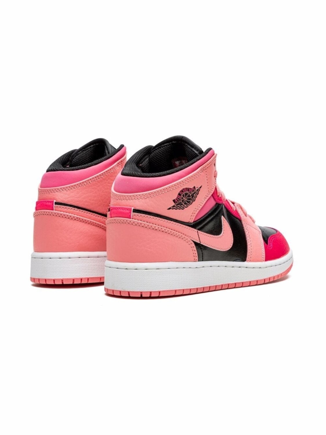 Кроссовки Air Jordan 1 Mid Coral Chalk Jordan Kids, красный — фото 3