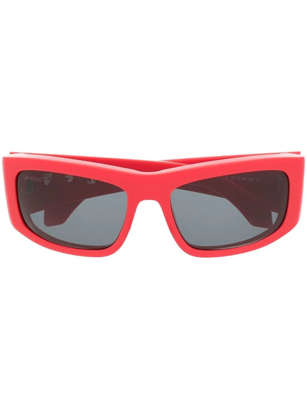 

Солнцезащитные очки в прямоугольной оправе с логотипом Arrows Off-White Eyewear, красный