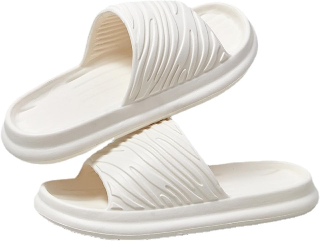 

Тапочки-подушечки для женщин и мужчин, шлепанцы, сандалии для душа, шлепанцы Cloud Slides с толстой подошвой Srdmuph, белый