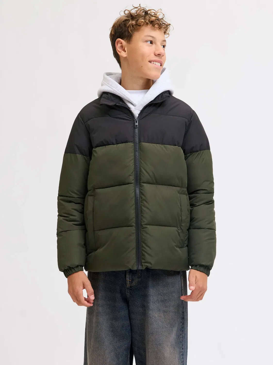 Стеганая куртка с капюшоном JACK & JONES Junior, розовый — фото 2
