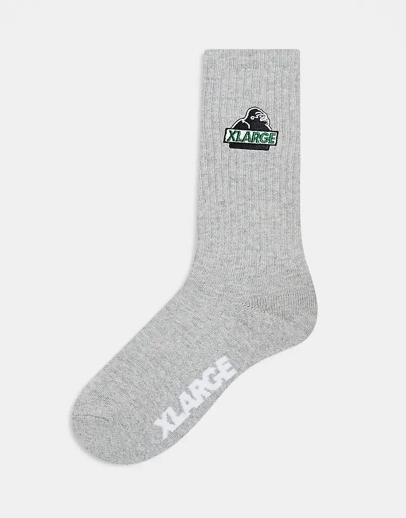 

Носки XLARGE с вышитым логотипом OG серого цвета