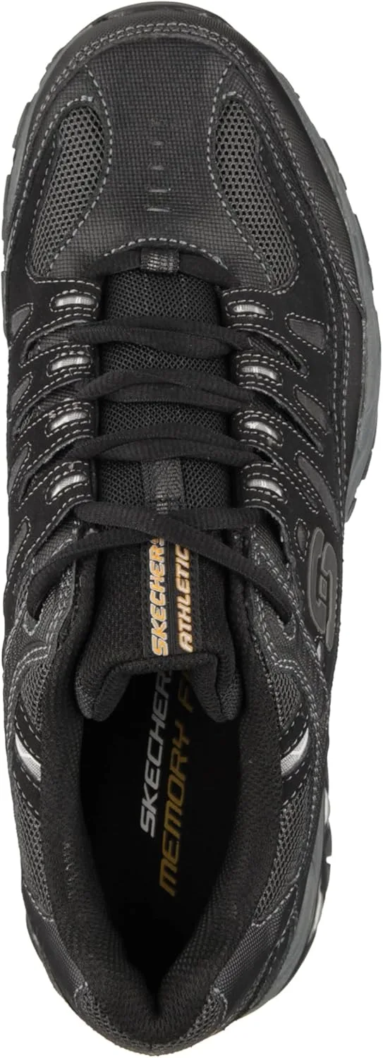 Мужские кроссовки Skechers Sport Afterburn Memory Foam Lace, черный/темно-серый — фото 3