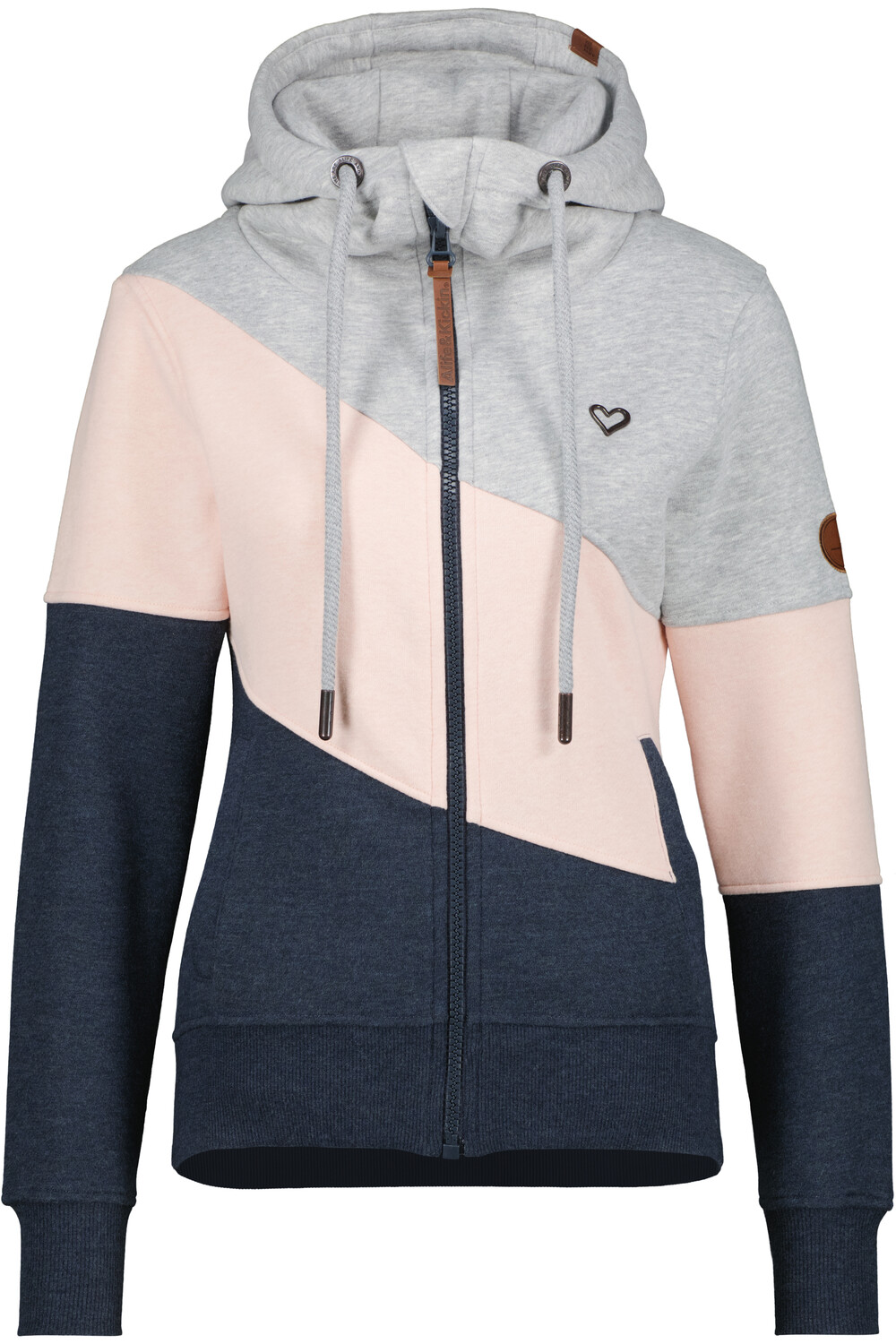 

Толстовка alife and kickin Kapuzen,, Kapuzenjacke, Shirtjacke SteffiAK A, цвет marine melange