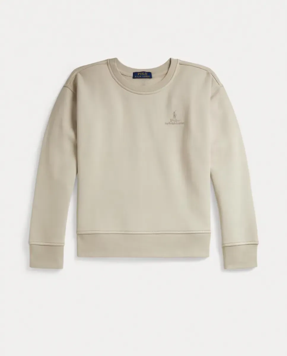 Унисекс толстовка из флиса с логотипом Polo Ralph Lauren, Natural — фото 4