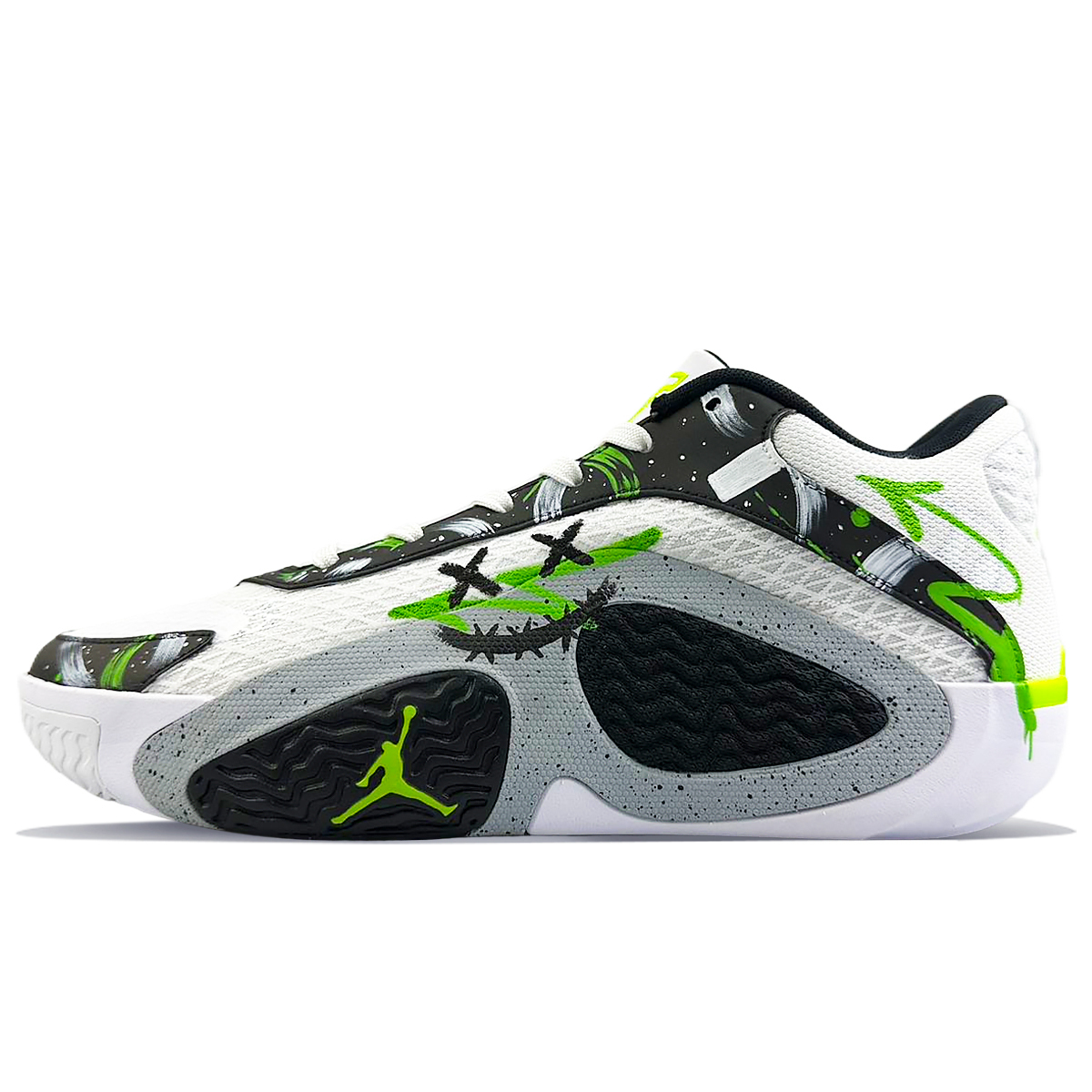 

Jordan Татум 2 амортизирующие противоскользящие износостойкие дышащие низкие баскетбольные кроссовки мужские черно-белые белые, цвет White