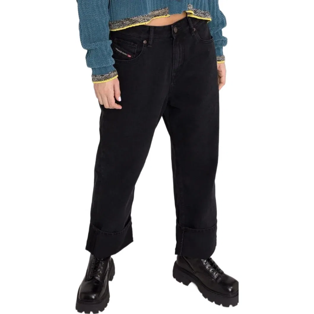 Джинсы женские black moderate straight fit DIESEL — фото 4