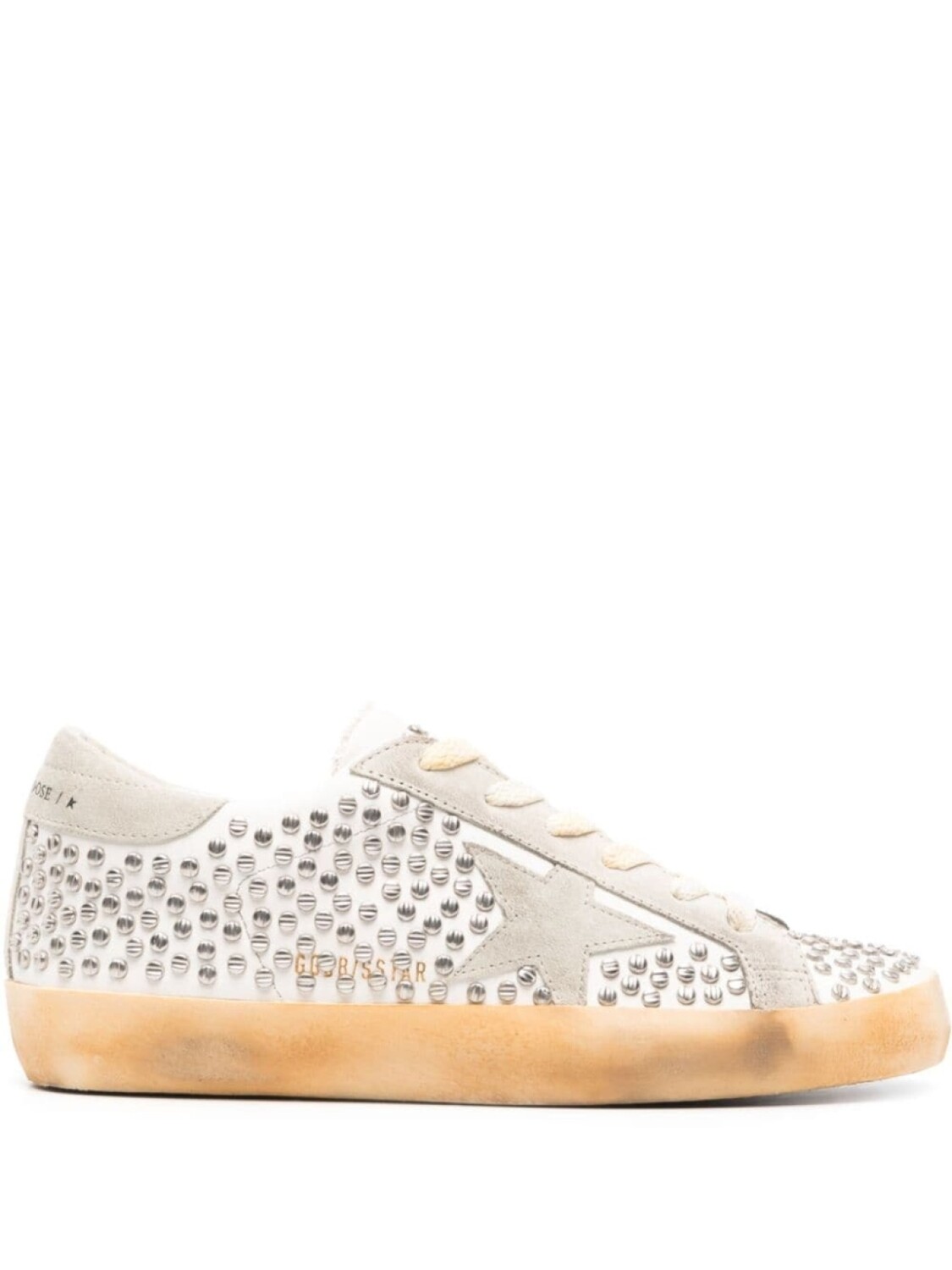 

Golden Goose кеды Superstar с кристаллами, нейтральный цвет