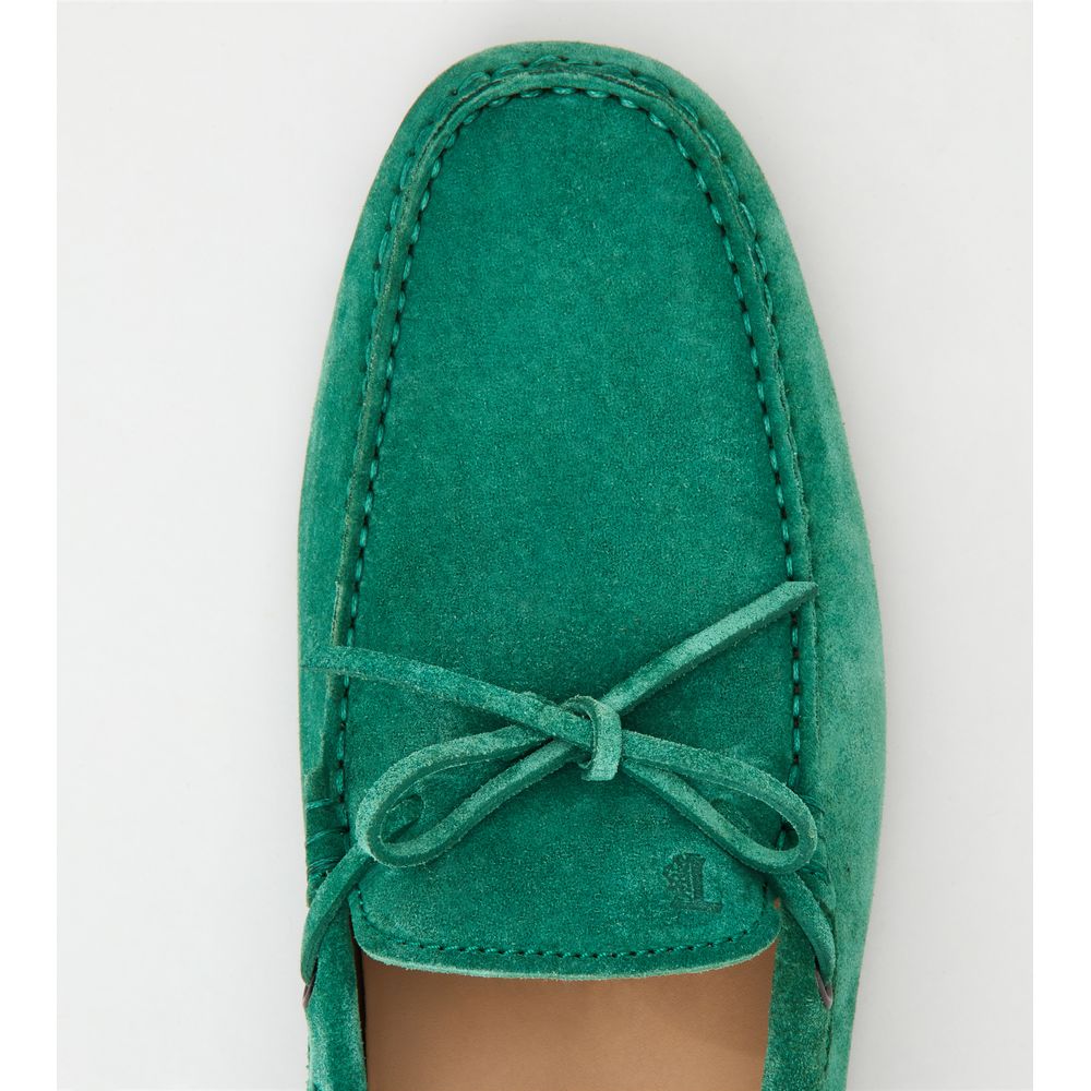 Гоммино водительские туфли из замши TOD's, зеленый — фото 4