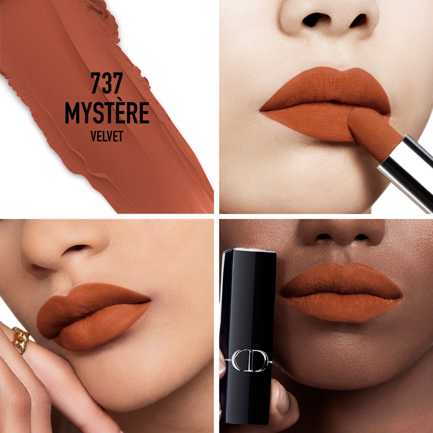 Помада для губ rouge dior velvet refill Dior, 737 - mystère, вес 3.5 гр. — фото 2