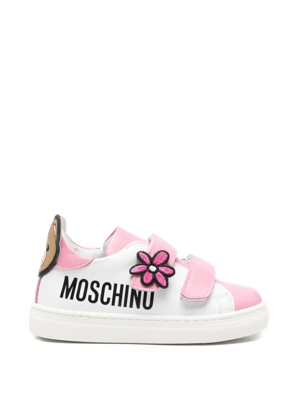 Кроссовки Flower-patch Moschino Kids, белый