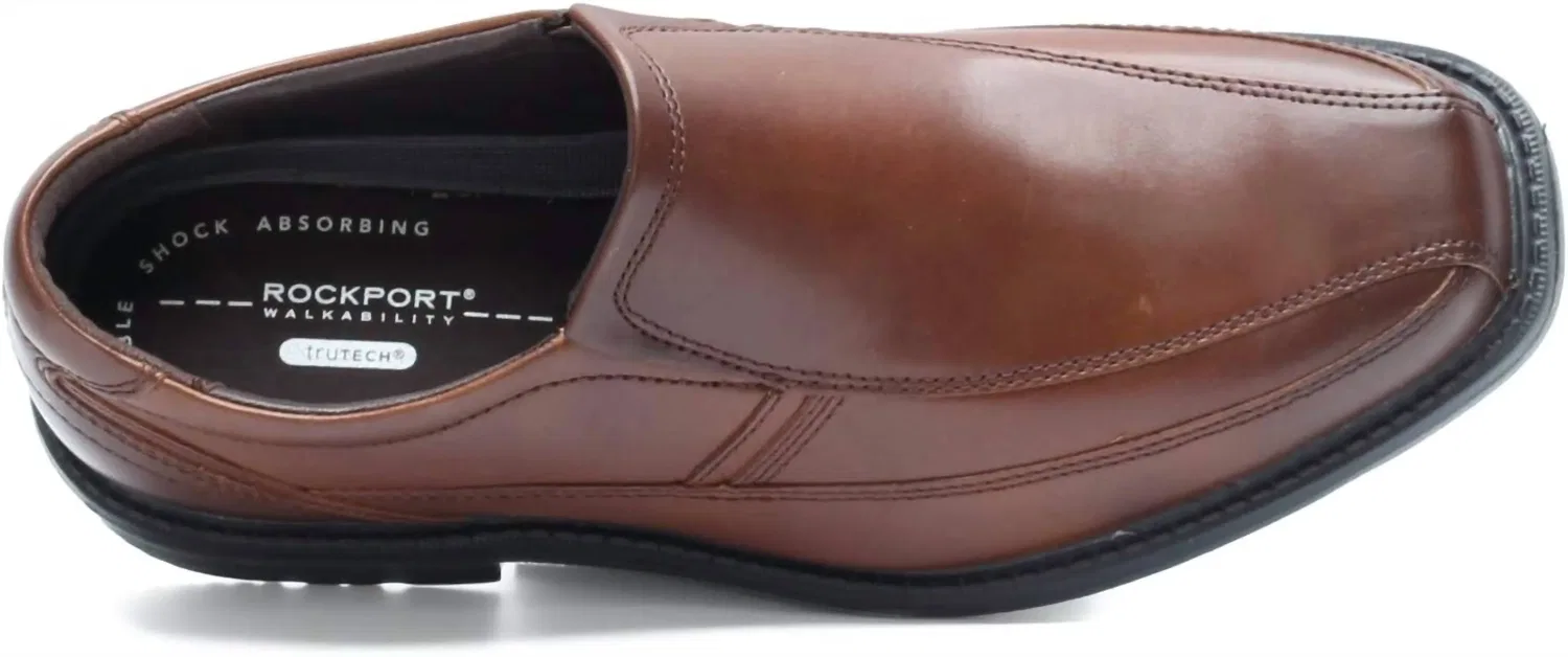 Rockport Мужские слипоны Sherwood Bike Toe Slip-On, бежевого цвета — фото 4