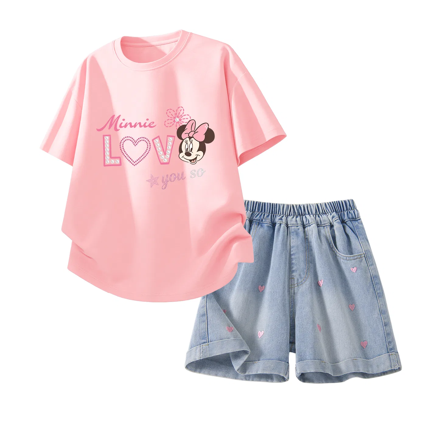 Спортивный костюм Casual Sportswear Disney для детей, розовый с джинсовым синим