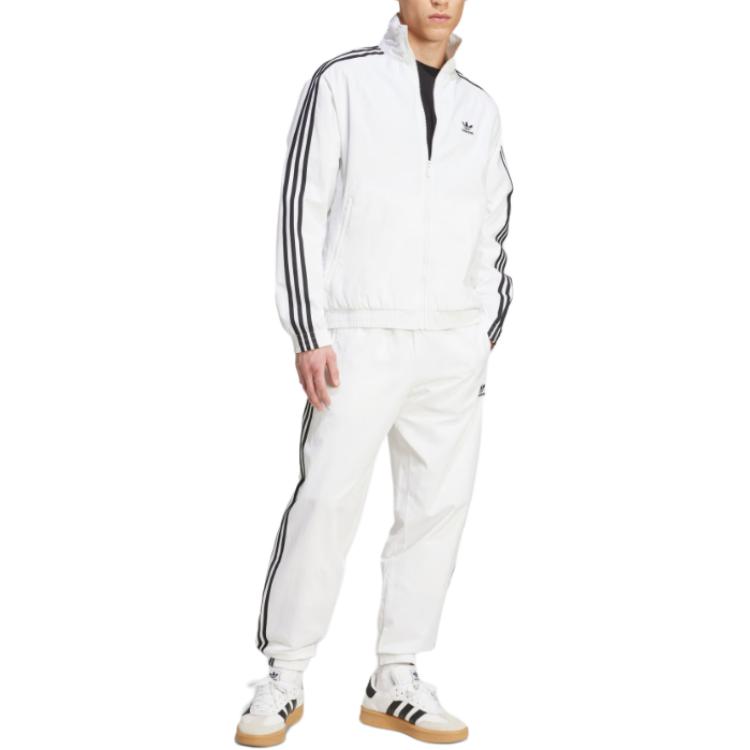 Adidas Originals Толстовка с молнией Adidas Firebird Adicolor, White/Black — фото 3