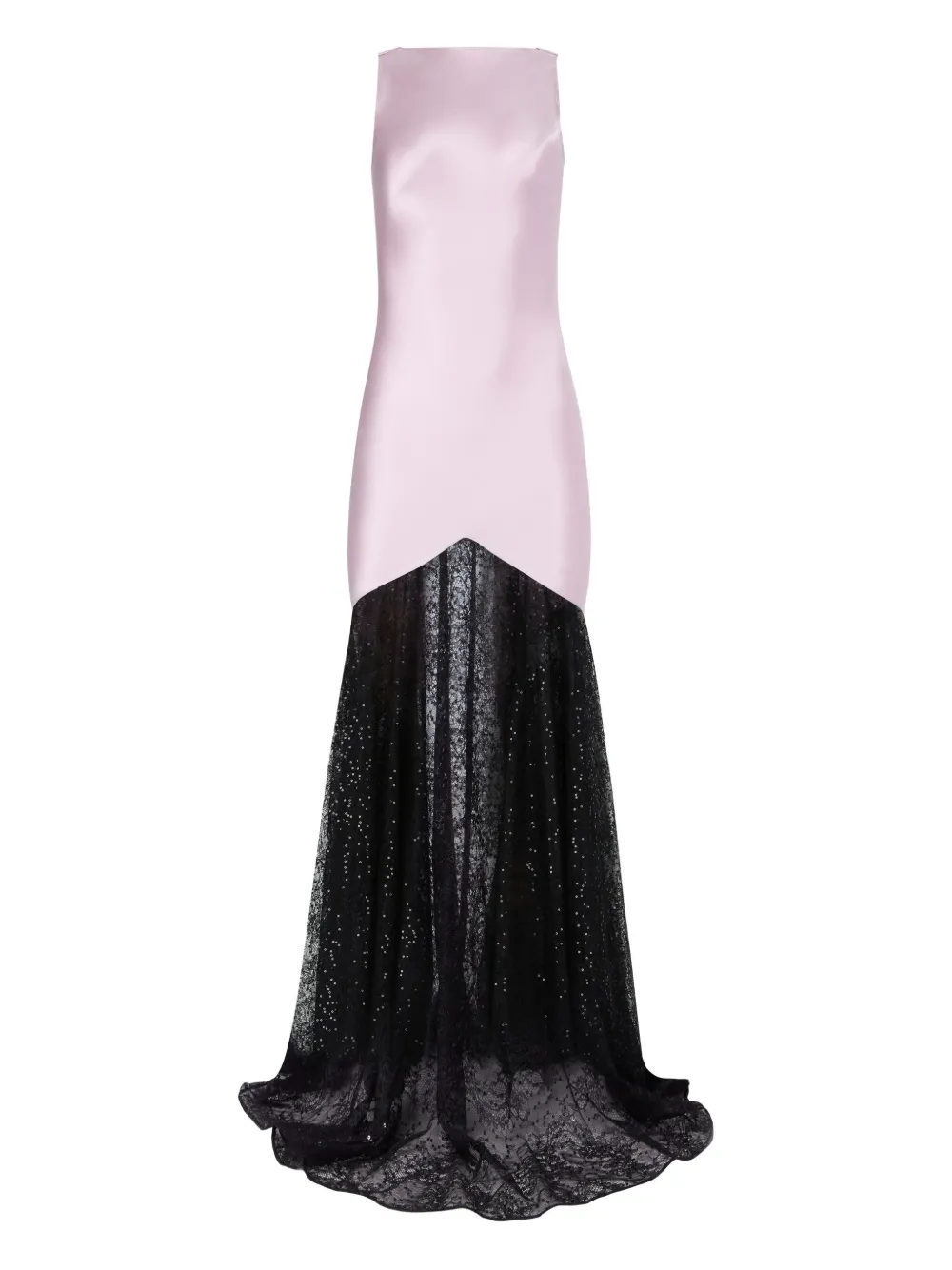 

Платье макси mermaid с кружевом Nina Ricci, розовый