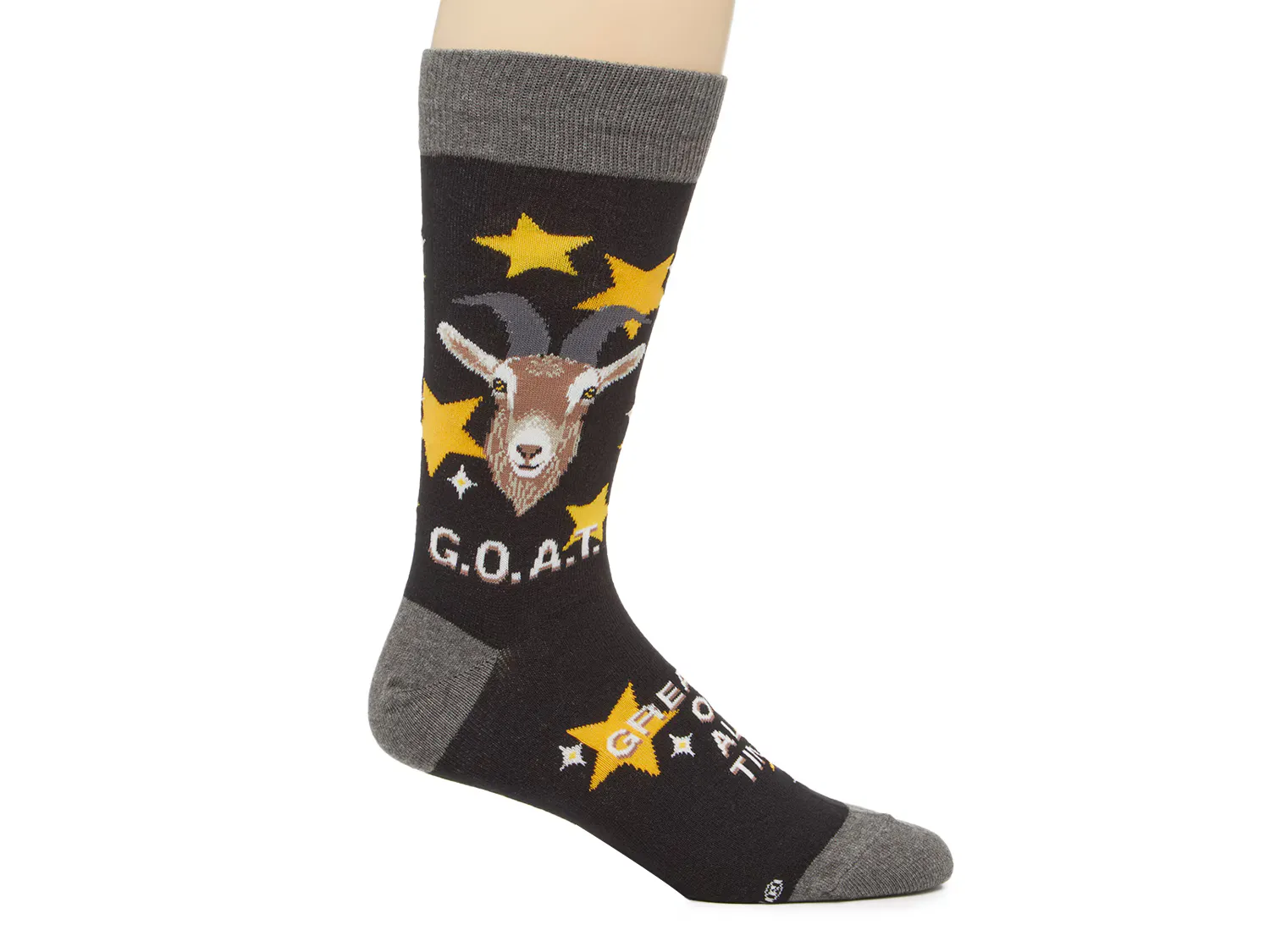 

Носки G.O.A.T. Men's Crew Socks Socksmith, серый/черный/желтый