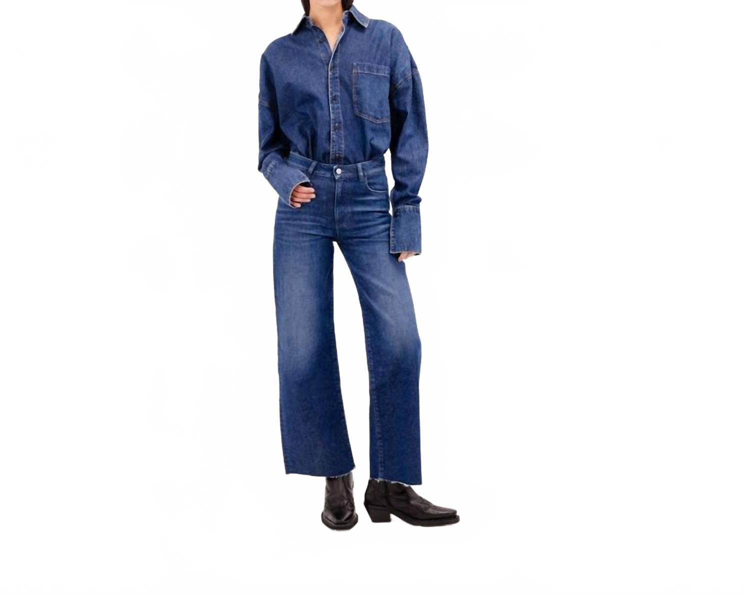 

Icon Denim LA Джинсы Angie Crop пыльно-голубого цвета