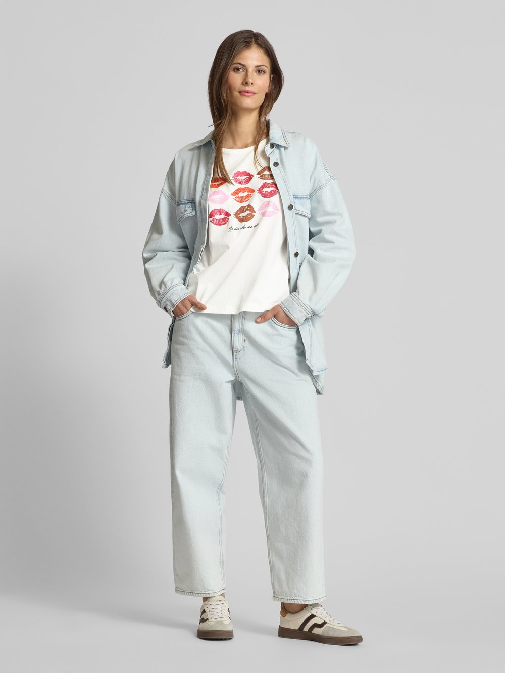 

Футболка свободного кроя из чистого хлопка, модель «CYSMA» Vero Moda, кремовый
