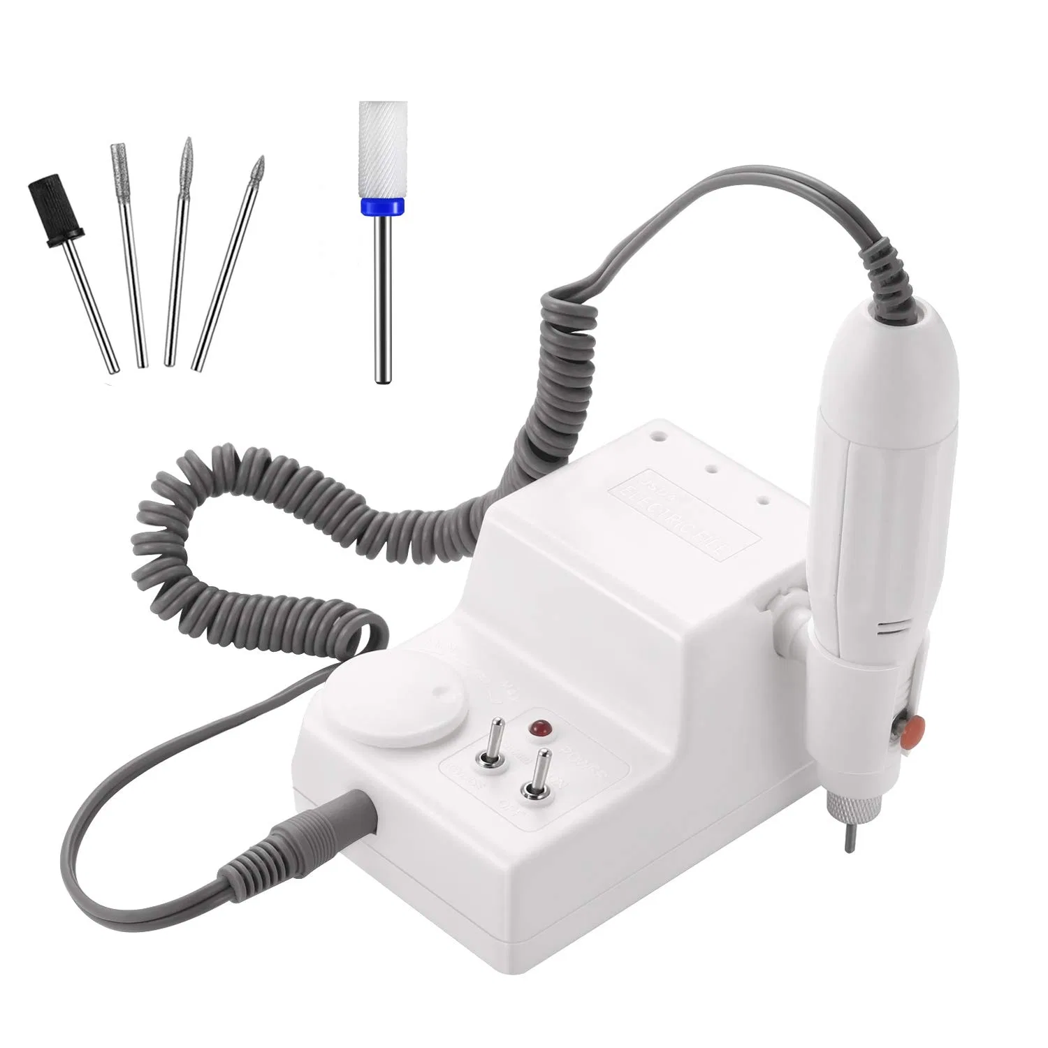 Профессиональный фрезер для ногтей JCMASTER Jsda, White 6 M + Ceramic Bit