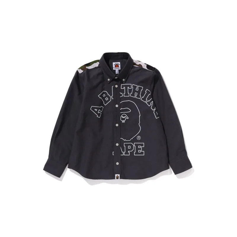 Детская рубашка с лацканом Moderate A BATHING APE, charcoal серый ccx