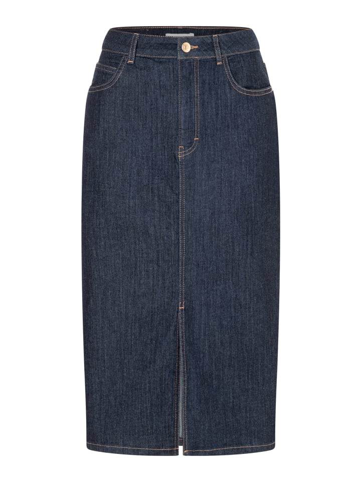 

узкая джинсовая юбка миди из темно-синего денима More & More