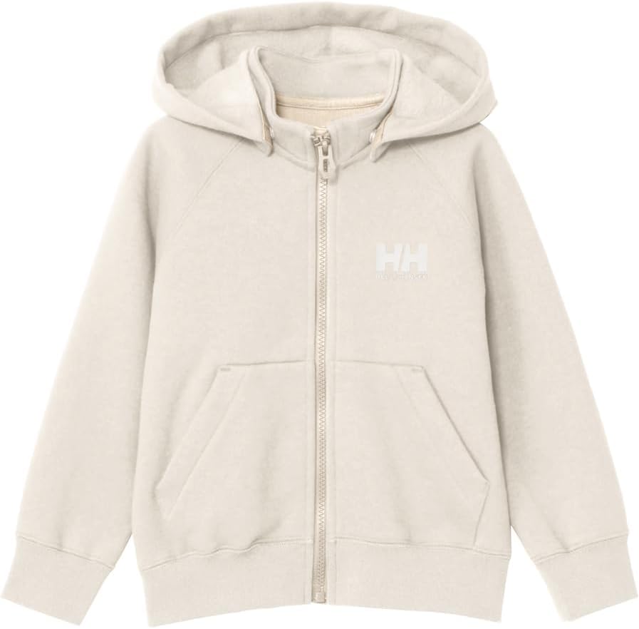 

Детская толстовка с капюшоном на молнии Helly Hansen с логотипом, унисекс, слоновая кость