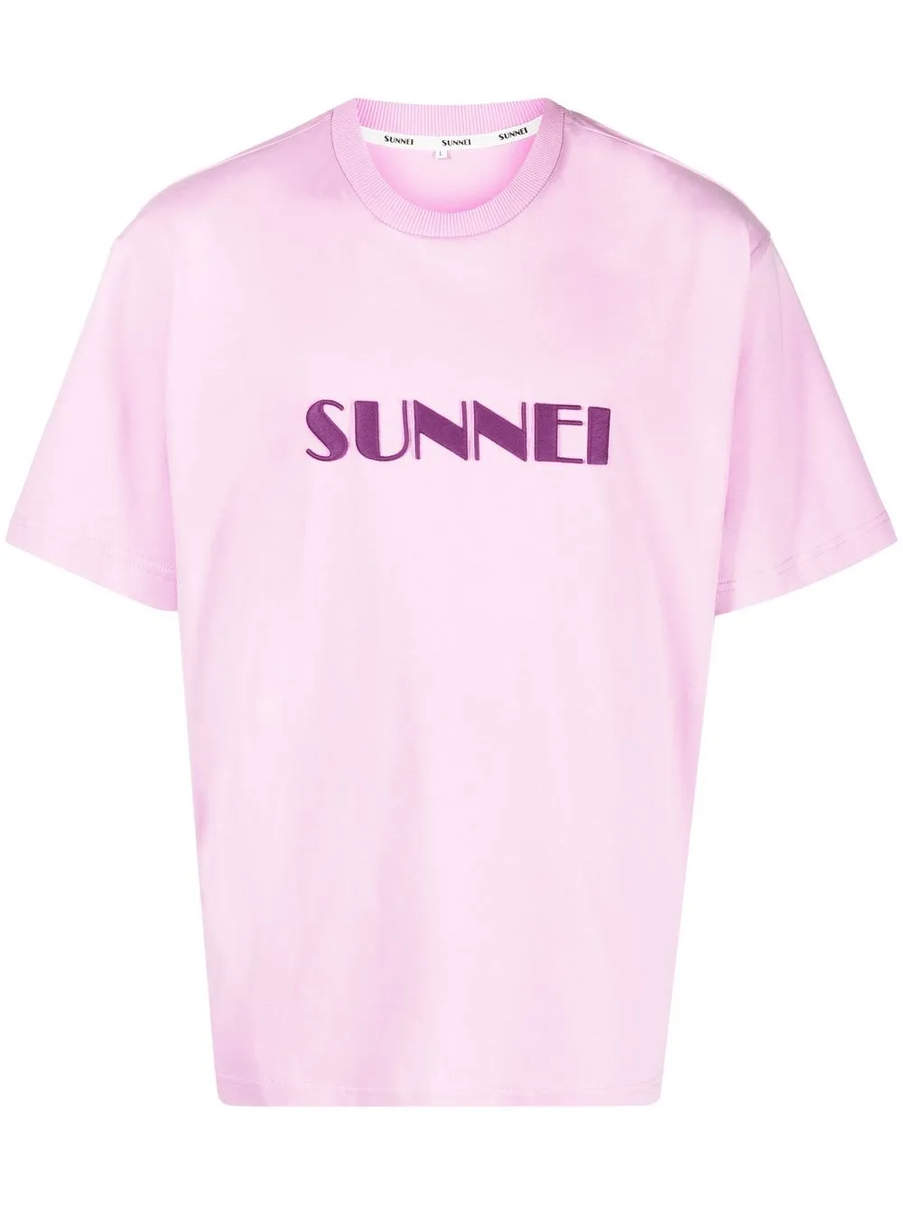 

Футболка с вышитым логотипом Sunnei, розовый