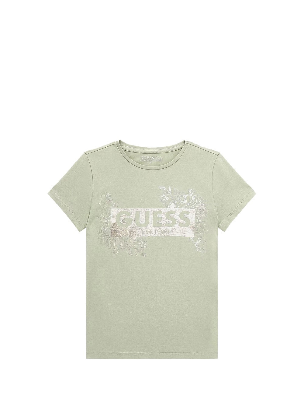 

Зеленая футболка для девочек Guess