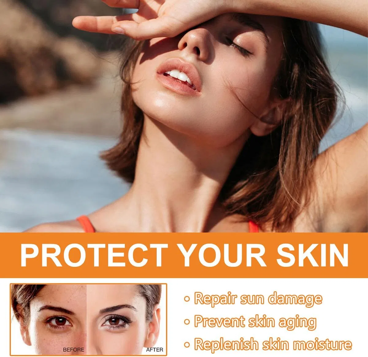 Солнцезащитный крем для лица Water Splash Sun Cream SPF 100+, Cemaystic, 50 г x 2 шт, прозрачный — фото 4