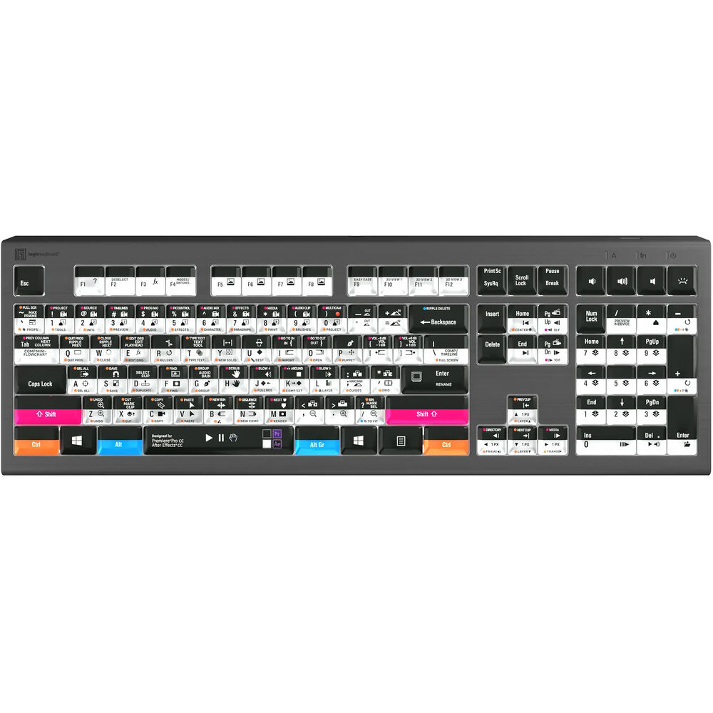 

Клавиатура Logickeyboard ASTRA 2 с подсветкой для Adobe Premiere Pro CC и After Effects CC (Mac, английский (США))
