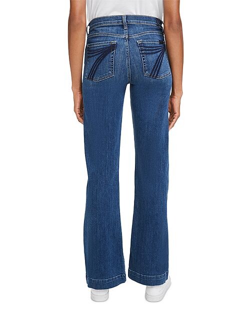Джинсы Dojo со средней посадкой и широкими брюками в цвете Medium Melrose 7 For All Mankind, цвет Blue — фото 2