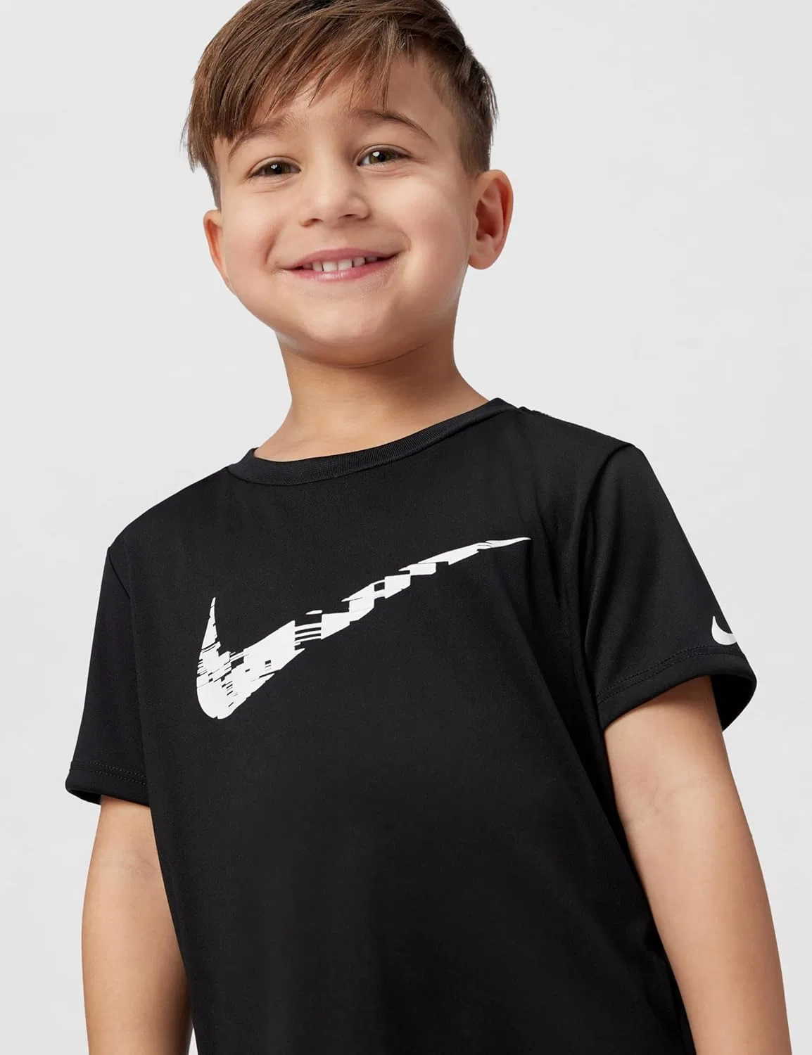 Футболка Dri-FIT с большим логотипом Nike, детская, Black — фото 2
