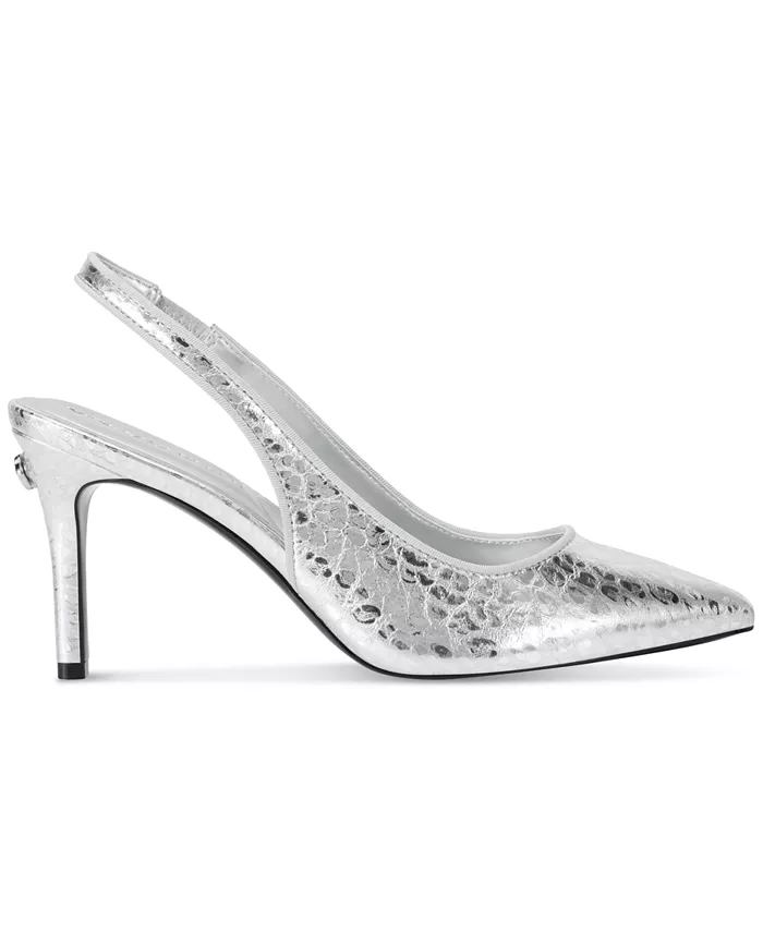 Женские туфли-лодочки Rosalyn Slingback KARL LAGERFELD PARIS, серебряный — фото 2