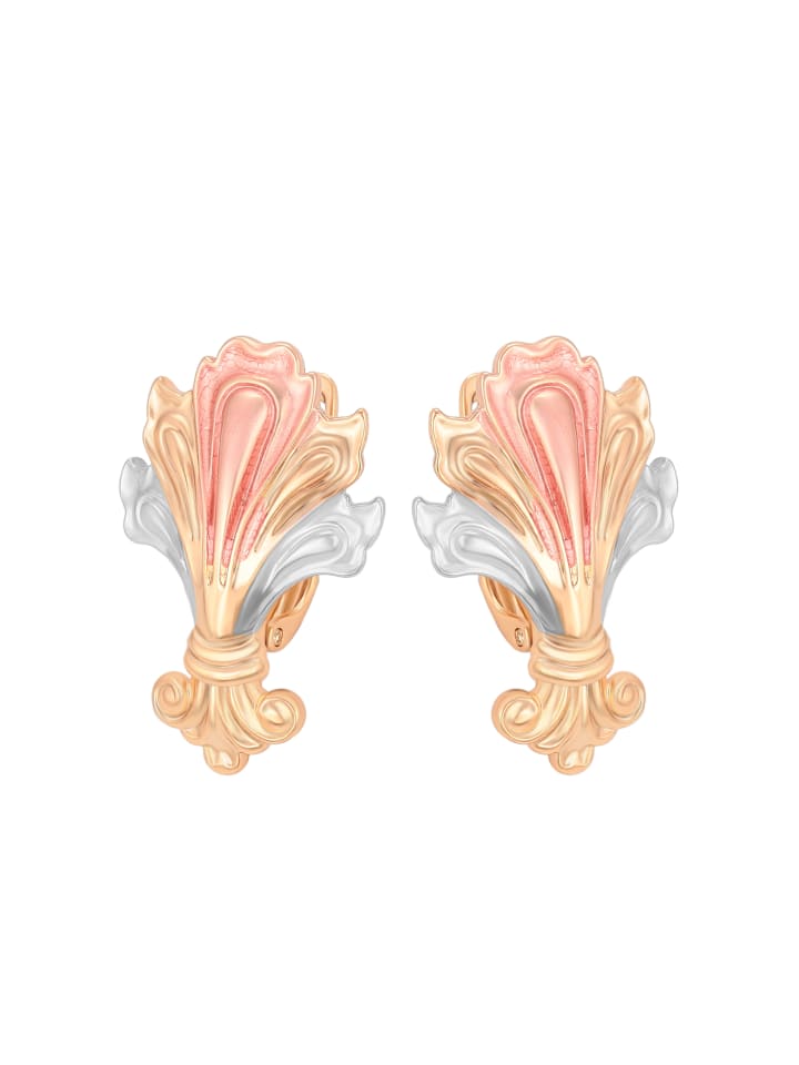 

Faina Женские серьги-кольца в розово-золотом цвете