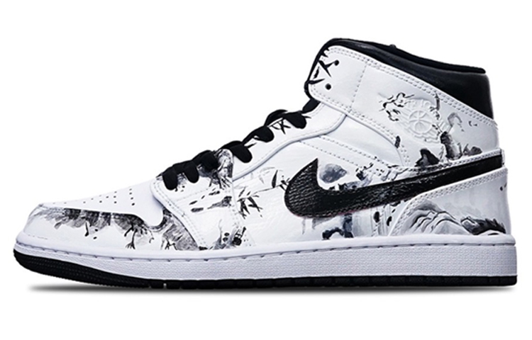 

Кроссовки Air JORDAN 1 Vintage Basketball Shoes Men Mid-Top Black White